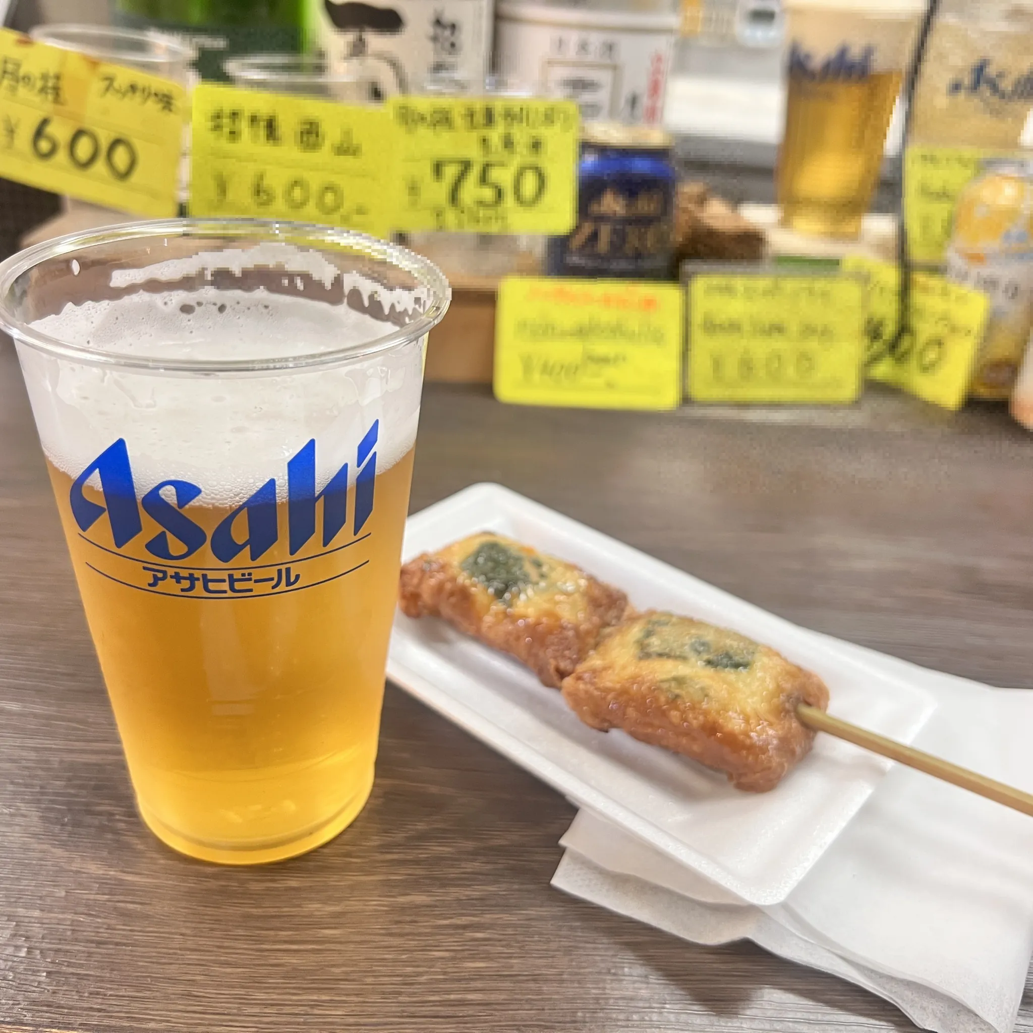 桒藤の京湯葉包揚げとビール