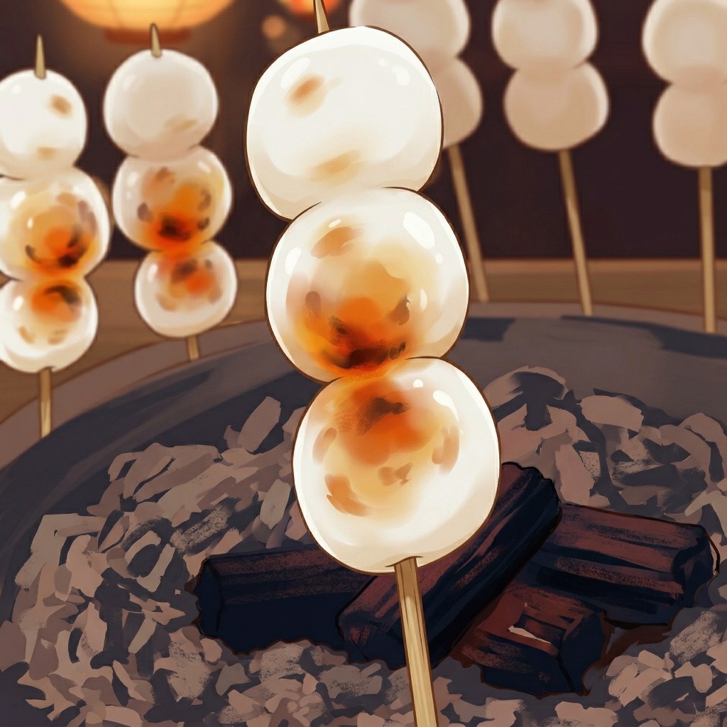 香ばしい焼き団子