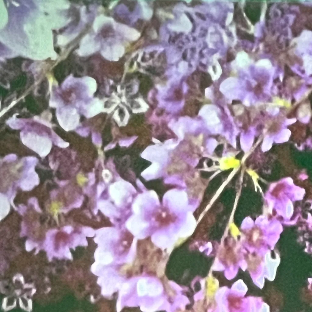 窓に映る桜の花びらのプロジェクション